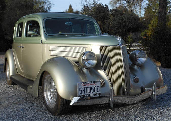 1936 Ford Four Door Owner Sam and Tina Santagelo